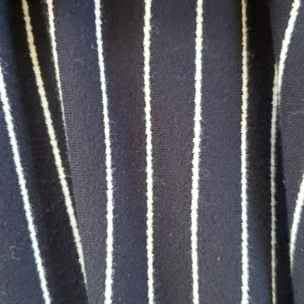 Banana Republic Navy Pinstripe Sleeveless Maxi Dress with Waist Tie - Picture 8 of 12